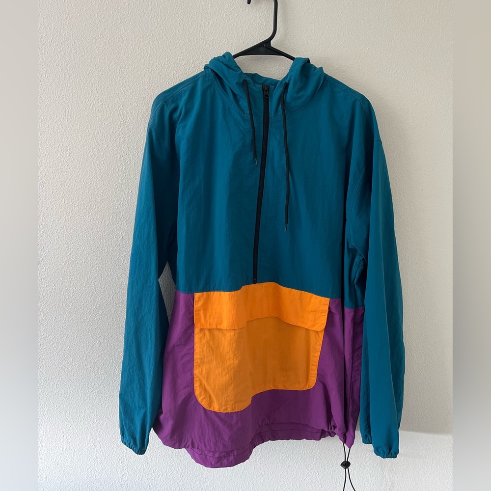 Color Blocking Half-Zip Windbreaker